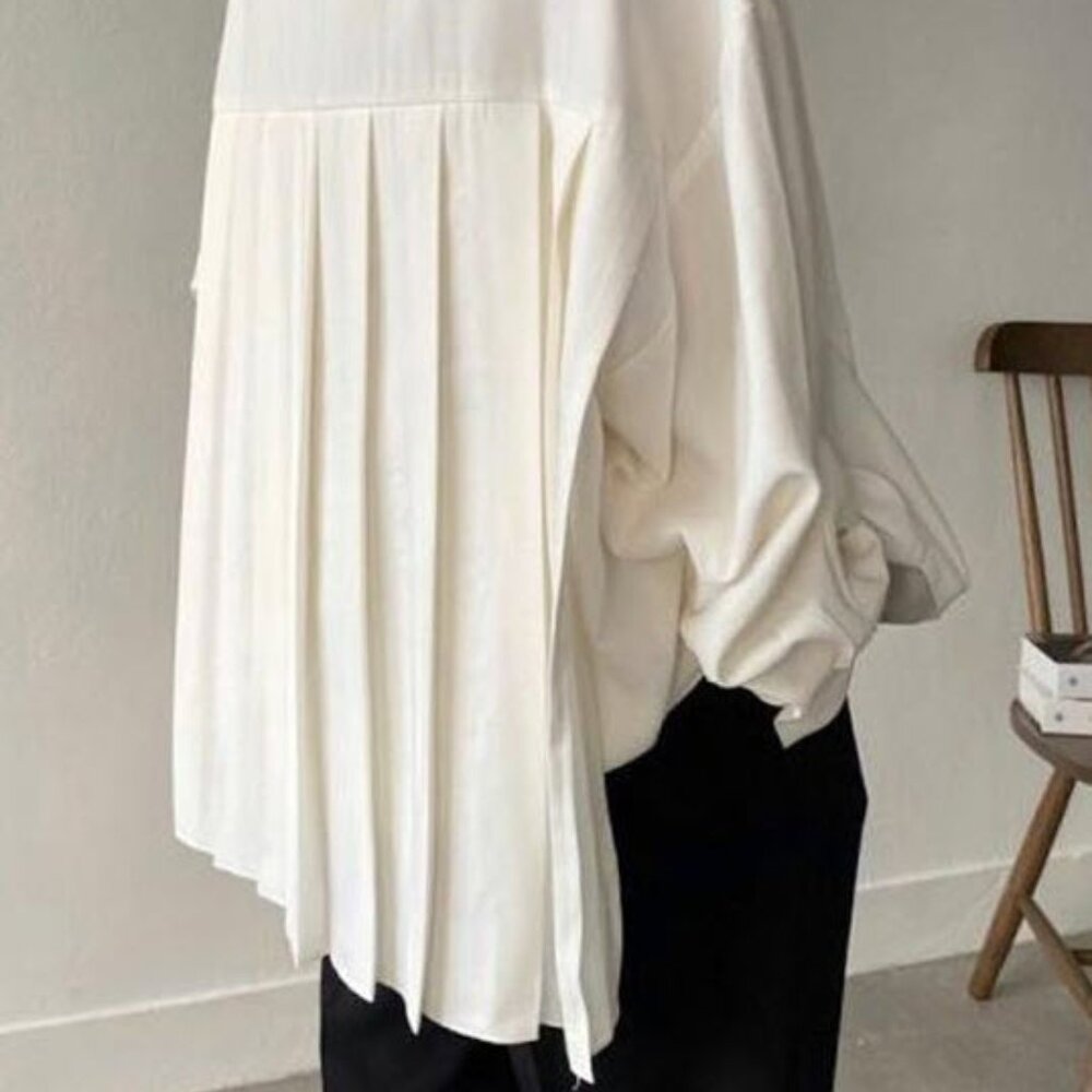 Pleated Blouse White